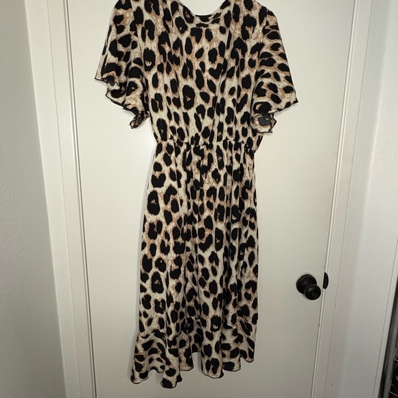 Leopard Print Wrap Dress - Picture 2 of 2